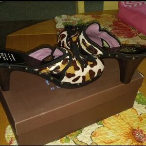 Rafe Brown and Black Mules with Modern Silhouette